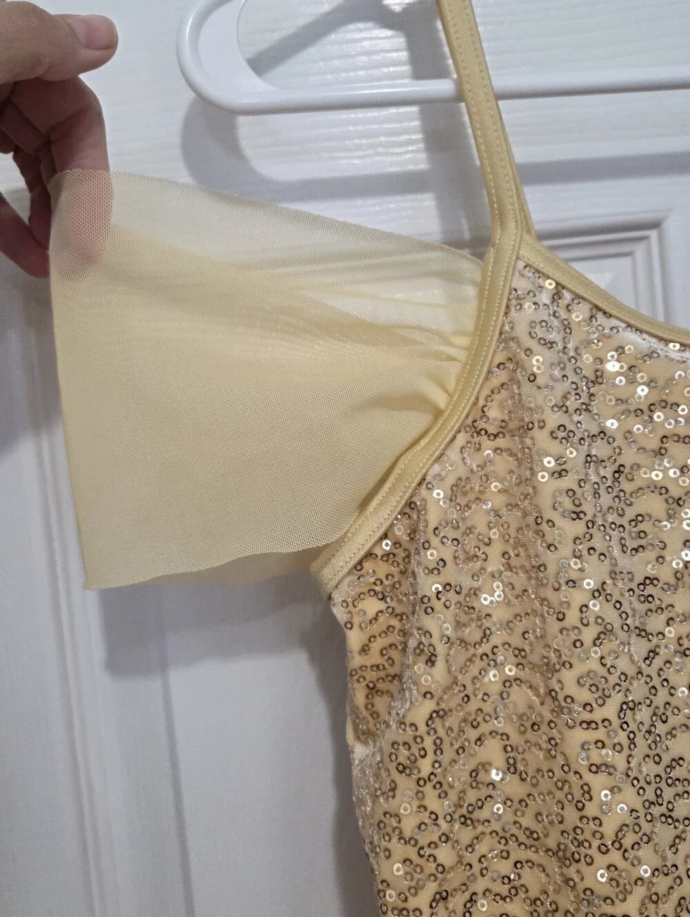 Weissman Showtime Buttercream Yellow Sequin Tutu Dance Costume Size XXLC